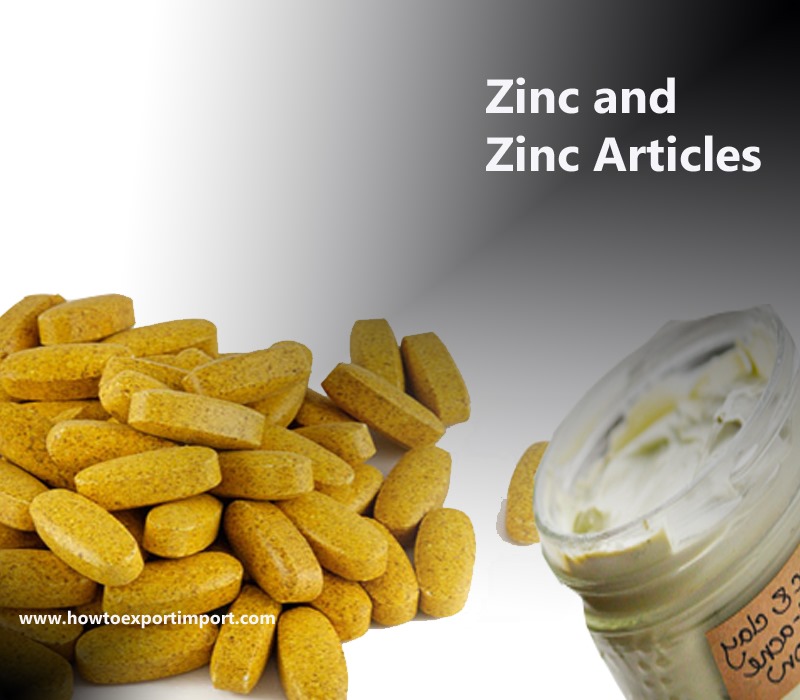 Export tips for Zinc and Zinc Articles